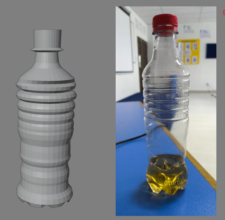 Modelos cilindricos (foto real vs modelo) Botell10