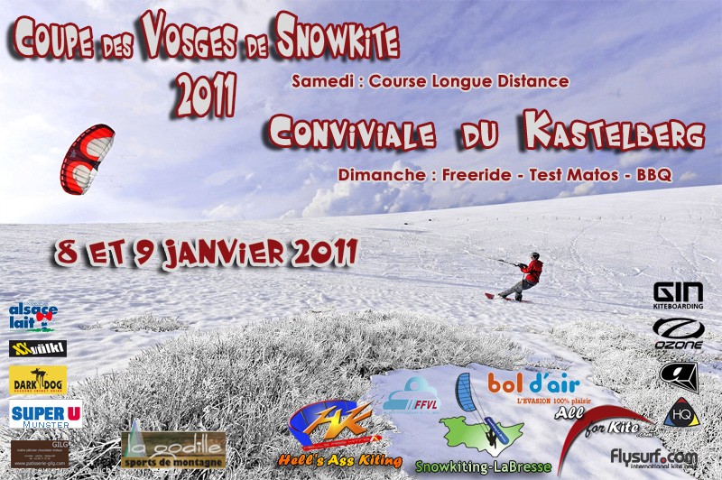 Coupe des Vosges de SnowKite et conviviale (Kastelberg) 2011 Affich21