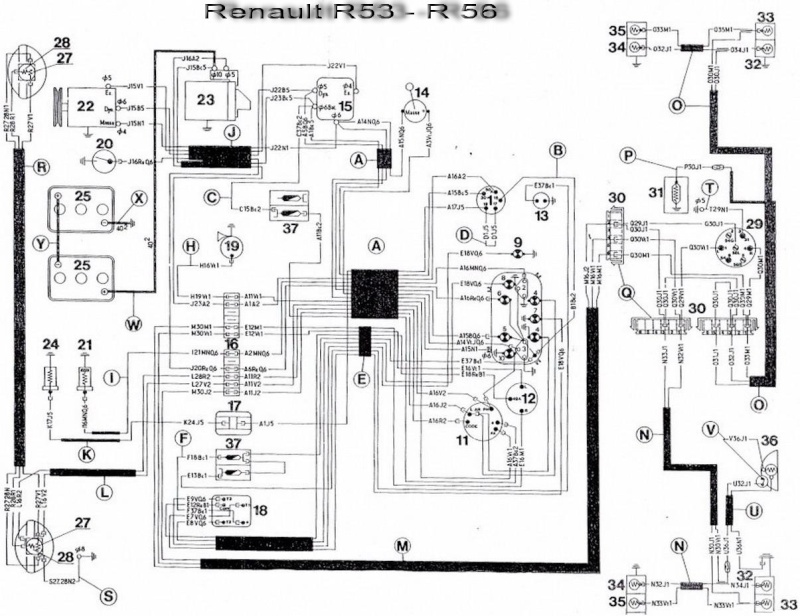 schéma  ou plan électrique pour renault 56 de 1971 244