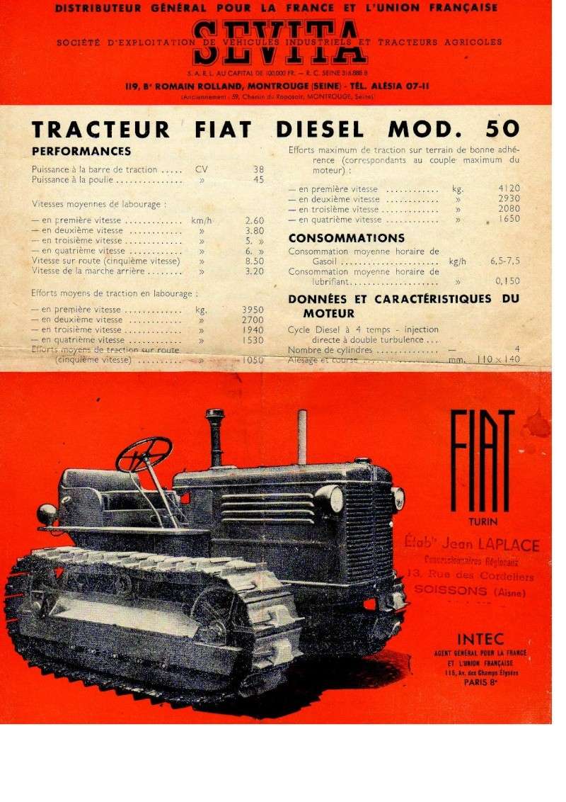 Tracteurs à chenilles FIAT et O.M. Tracte25