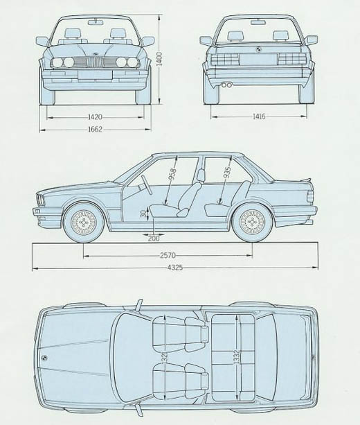 Размеры бмв е36