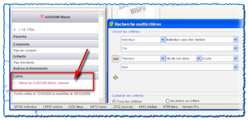 Rechercher les individus sans aucuns liens 1380