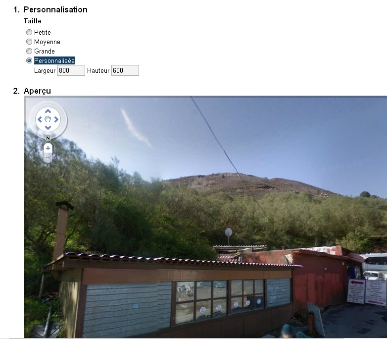 Comment intégrer sur une page une animation STREET VIEW ? Sans_342