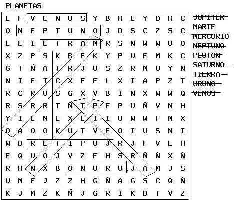 Pasatiempo.- SOPA DE LETRAS Dibujo37