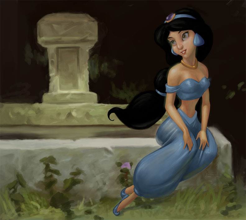Fan-Arts sur la Princesse Jasmine avec Aladdin (Aladdin) Jasmin14