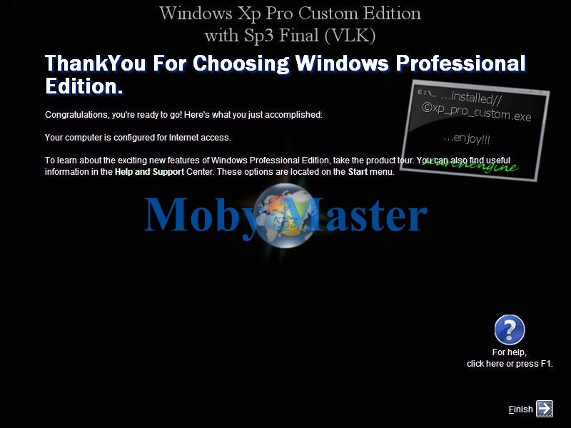 حصريا ويندوز Windows XP Pro SP3 Gold Cobra O71wck10