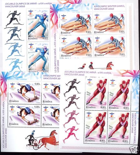 Timbres Roumanie - Jeux Olympiques de Vancouver 2010 Rouman10