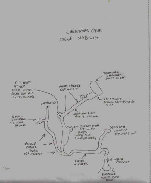 Ogof Nadolig (Christmas Cave) Mapa10