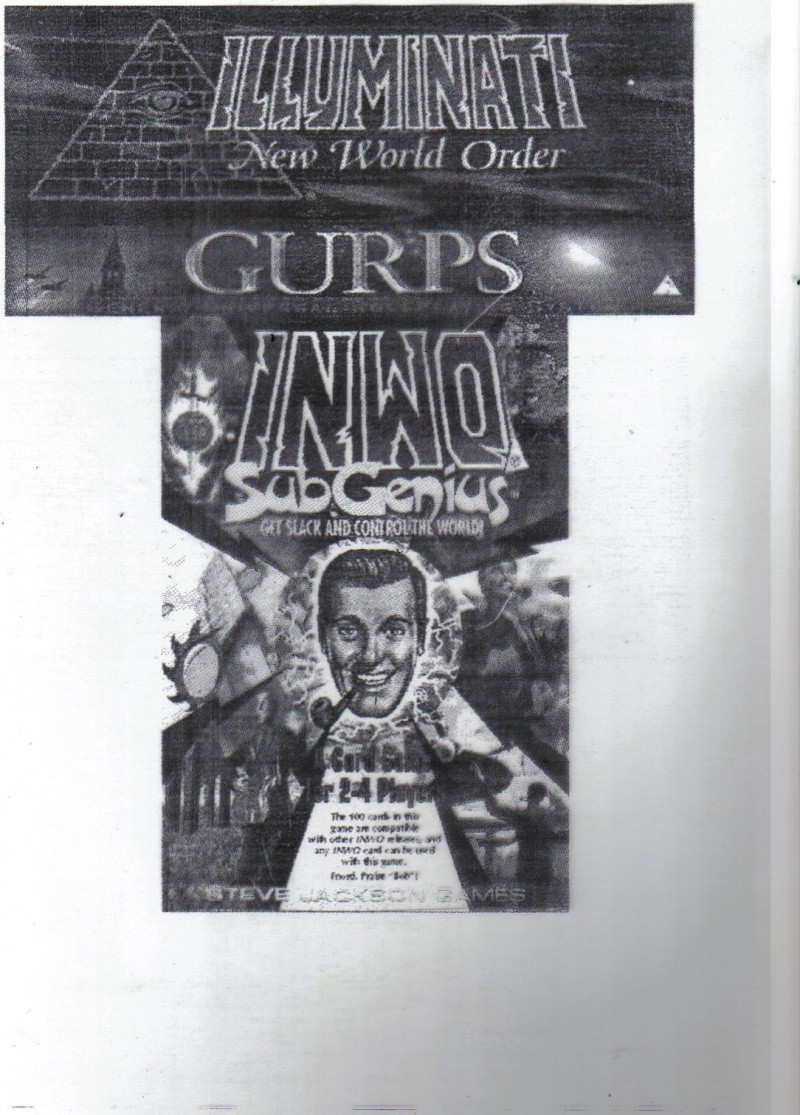 One World Government Expose - INWO SUB-GENIUS GAMES - HOW THE RICH WILL DESTROY TO CONQUER, A GAME BY STEVE JACKSON Pp310