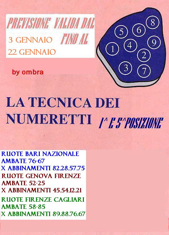 metodo dei numeretti in1^e 5^posizione by ombra... Metodo15