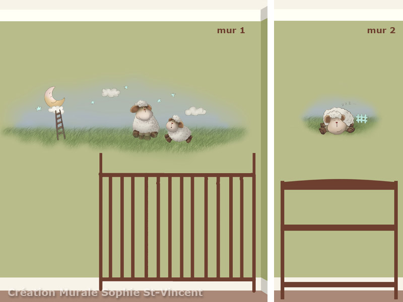Chambre bébé : thème moutons - Premières photos P4 Mouton10