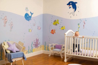 chambre fille sirene princesse...mais pas trop de rose Sabine10