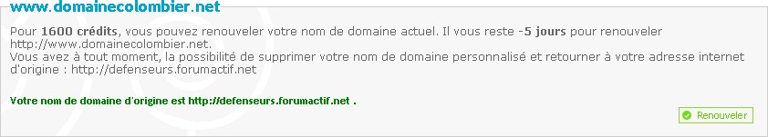 Nom de domaine expiré avec adresse persistante dans les mails automatiques Messag10