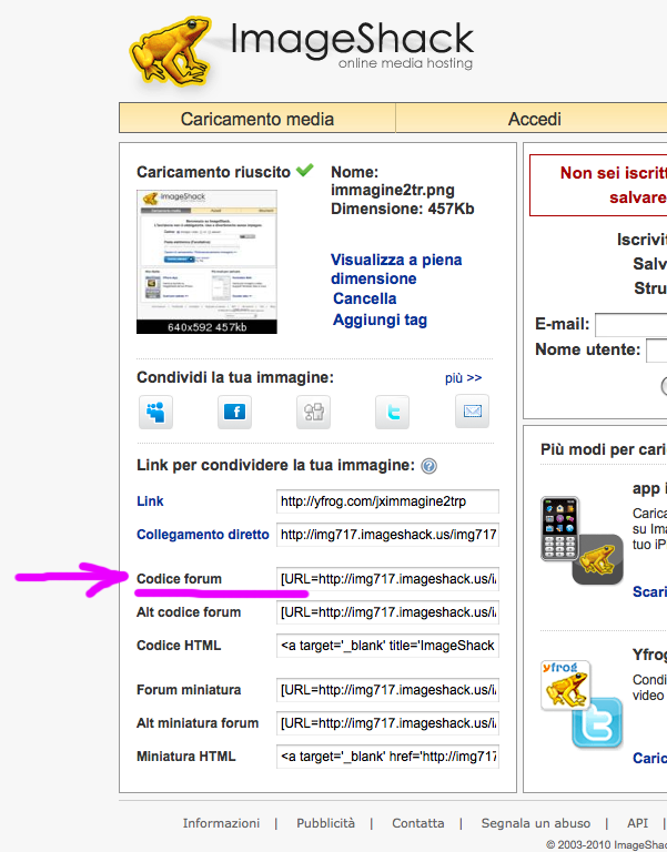 COME CARICARE LE FOTO ALL'INTERNO DEL FORUM Immagi43