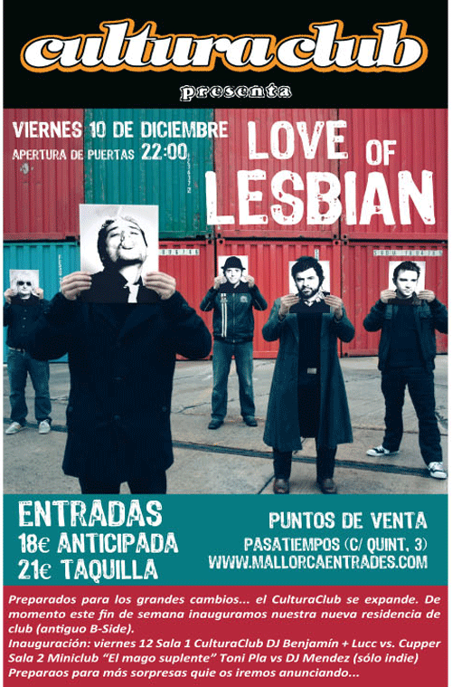 Love of Lesbian en CulturaClub, Palma de Mallorca 2010 Loveof10