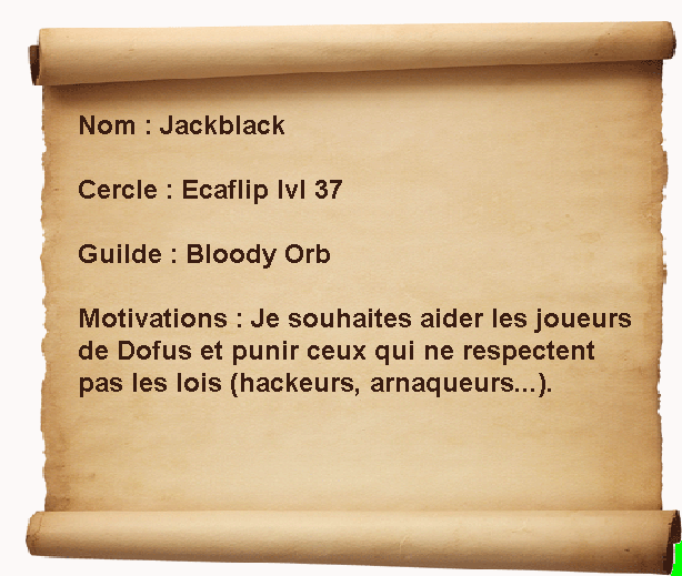 [ candidature] jackblack Parche10