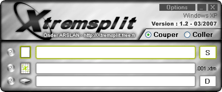 Xtremsplit 1.2 Découper un fichier volumineux en plusieurs de plus petite taille 00694210