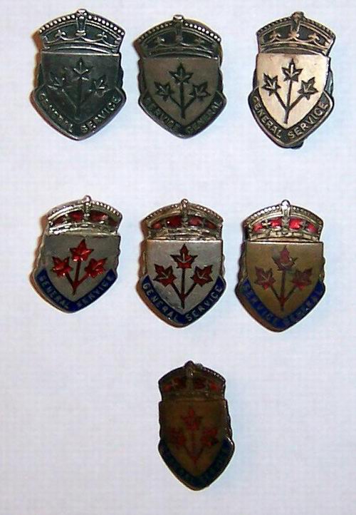 General Service Badge varieties Ww2wsb10