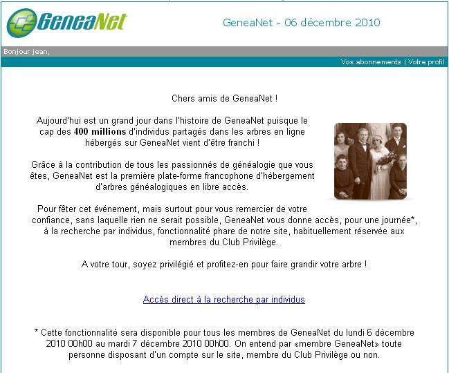 Généanet - accès spécial aujourd'hui 6 décembre Ganaan10