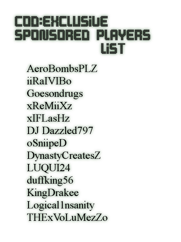 Sponsored Players List Splist10
