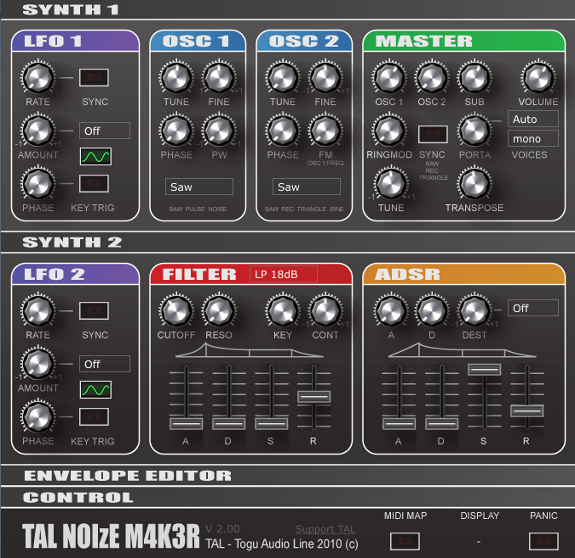 [Freeware-News]TAL-NoiseMaker V 2.50 Tal-no10