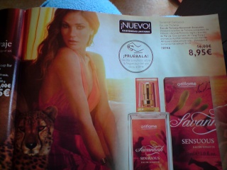 Novedad catalogo 8. Eau de Toilette Savannah Sensuous. P1705110