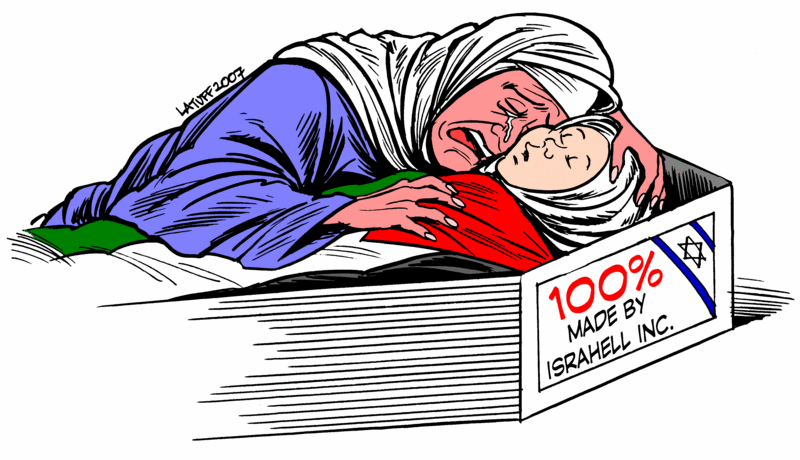 Caricature : Palestinien et Israéliens Palest18