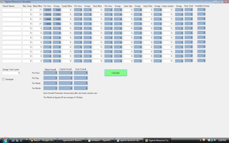 ogame resource calc screenshots(Software Finished) Screen11