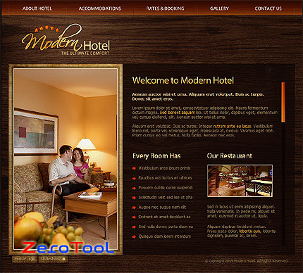 FlashMint 2324 Hotel rooms flash XML template 2324bi10