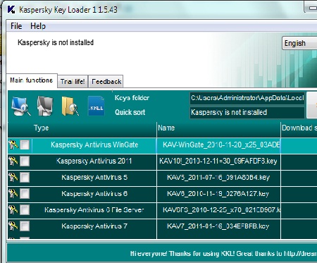 Kaspersky Key Loader 81016710