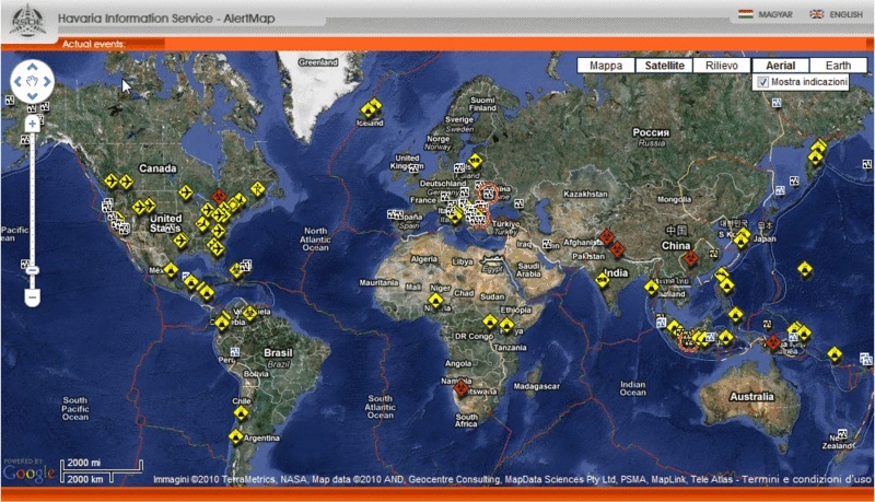 Mappa mondiale in tempo reale delle emergenze planetarie Screen10
