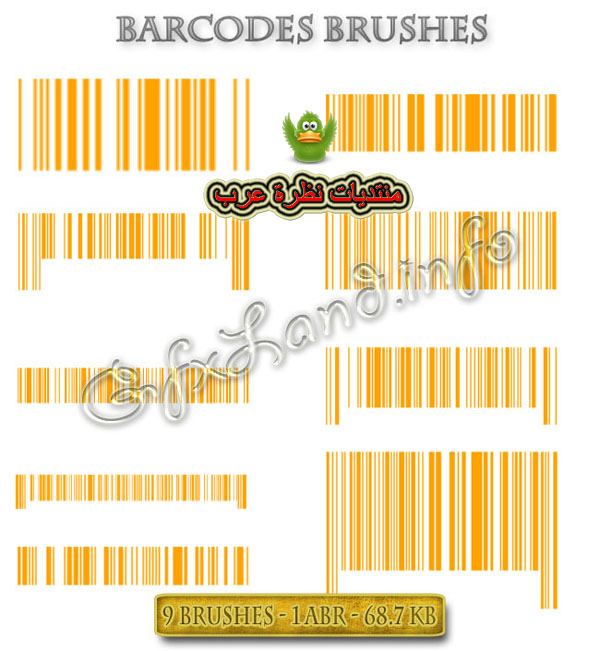 ايقونات فرش باركود Barcodes Brushes عالية الجودة  Barcod10