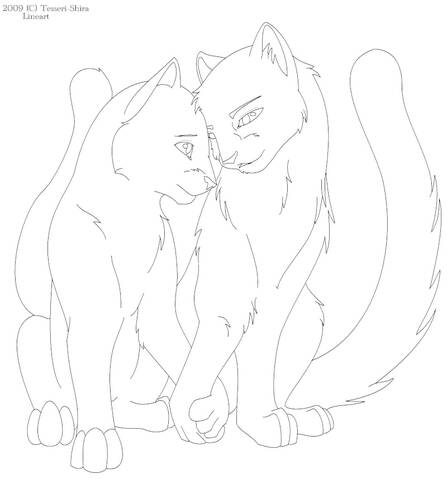 Warrior Cat Lineart Warrior Cat Lineart