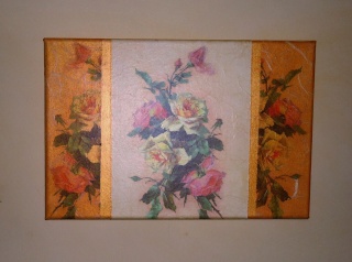 Tablou decorat cu hartia de orez ,,Buchet de trandafiri'' Buchet11