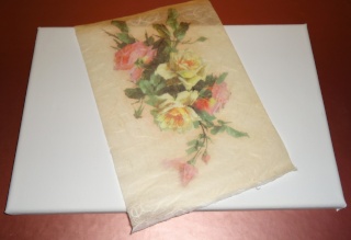 Tablou decorat cu hartia de orez ,,Buchet de trandafiri'' Dsc00711