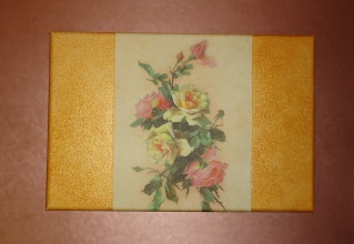 Tablou decorat cu hartia de orez ,,Buchet de trandafiri'' Dsc00812