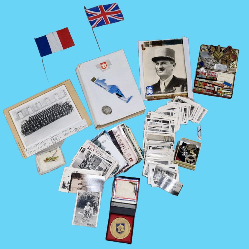 Lot médailles et photos Georges Regnault 12è RCA 20ed1910