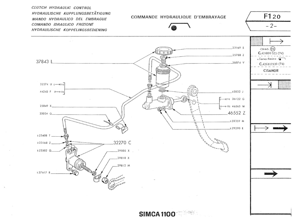Recherche divers pièces simca 1100 ti série 1 2023-019