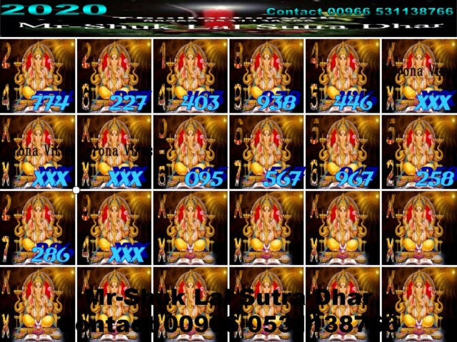 Mr-Shuk Lal Lotto 100% Free & VIP 16-08-2020 Ganesh71