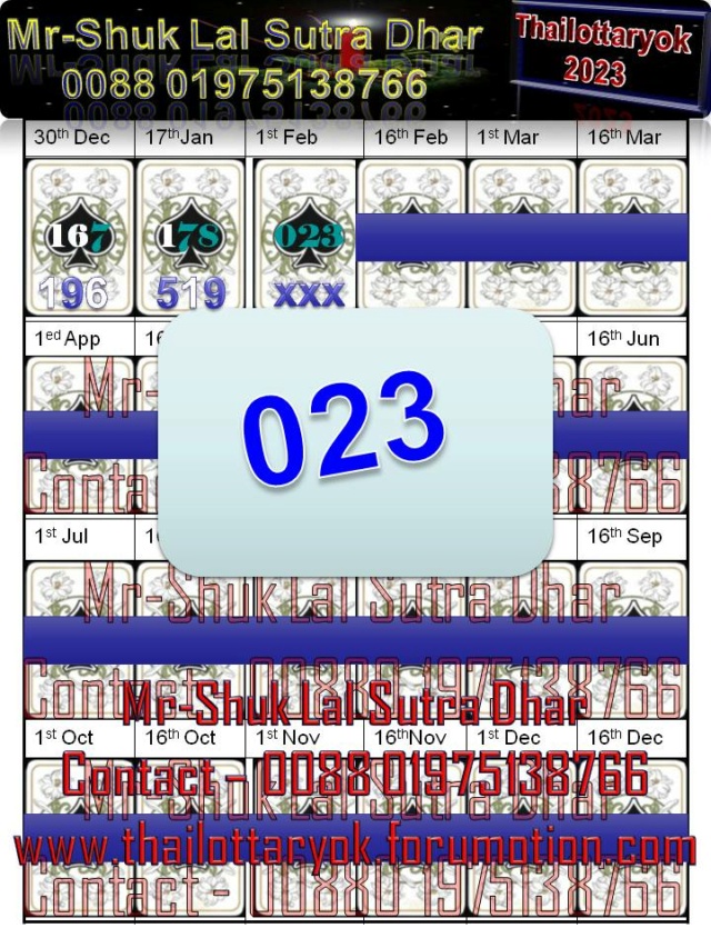 Mr-Shuk Lal Lotto 100% Free 01-02-2023 - Page 3 Maste291