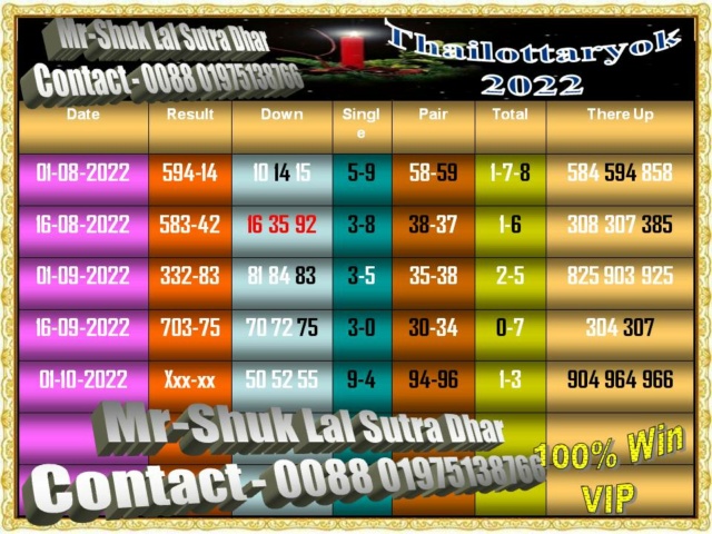 Mr-Shuk Lal Lotto 100% VIP 01-10-2022 Set_pa39