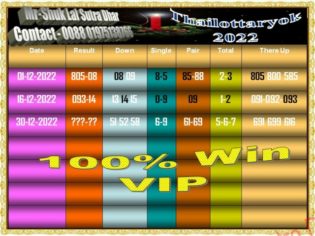 Mr-Shuk Lal Lotto 100% VIP 30-12-2022 Set_pa46
