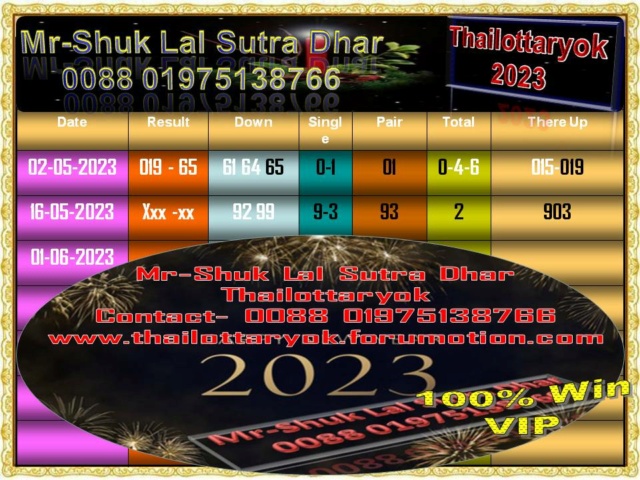 Mr-Shuk Lal Lotto 100% VIP 16-05-2023 Set_pa64