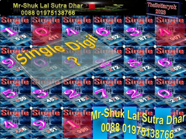 Mr-Shuk Lal Lotto 100% Win Free 01-12-2023 - Page 3 Singl492