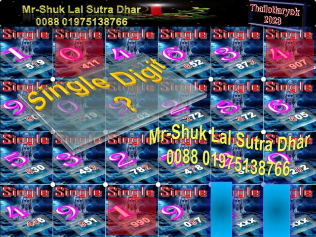 Mr-Shuk Lal Lotto 100% Win Free 16-12-2023 - Page 7 Singl499