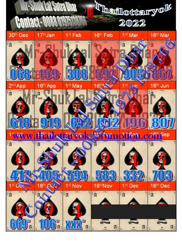 Mr-Shuk Lal Lotto 100% Free 01-11-2022 - Page 3 Yearl116