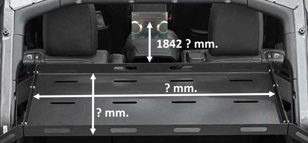 Jeep Wrangler JKU rear cargo rack Misura11