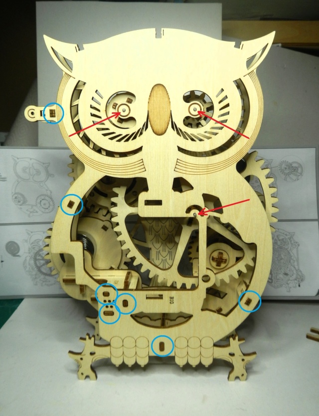 Horloge Hibou [puzzle bois 3D Rokr] de Glénans - Page 4 Dscn3090