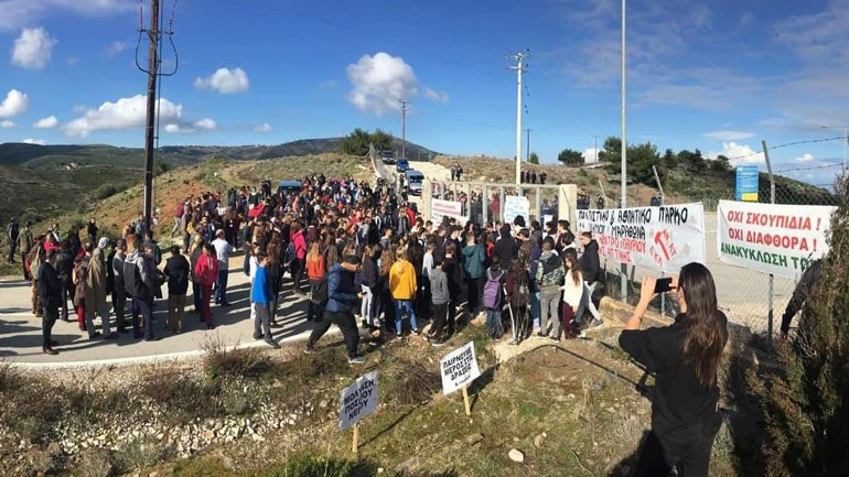  Πορεία διαμαρτυρίας μαθητών στον ΧΥΤΑ Μαραθώνα 25921110
