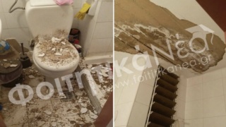 Ιωάννινα: Έπεσε το ταβάνι την ώρα που φοιτήτρια έκανε μπάνιο στη φοιτητική εστία  26726610